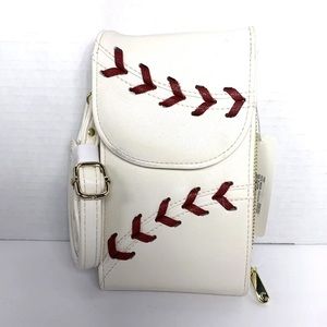 Baseball Cell Phone Crossbody Bag/Purse New With Tags